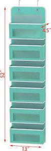 lot 3126 image: Simple Houseware Over DoorWall-Mounted Window Pocket Organizer