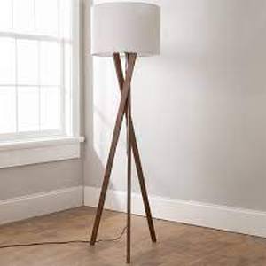lot 3204 image: Boho Tripod Floor Lamp