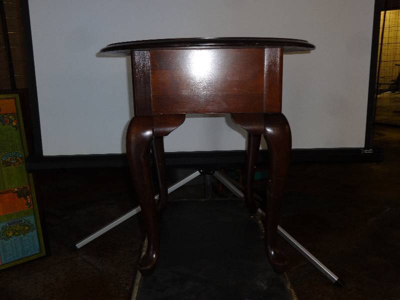 lot 2864 image: 2nd  Dark Wood End Table