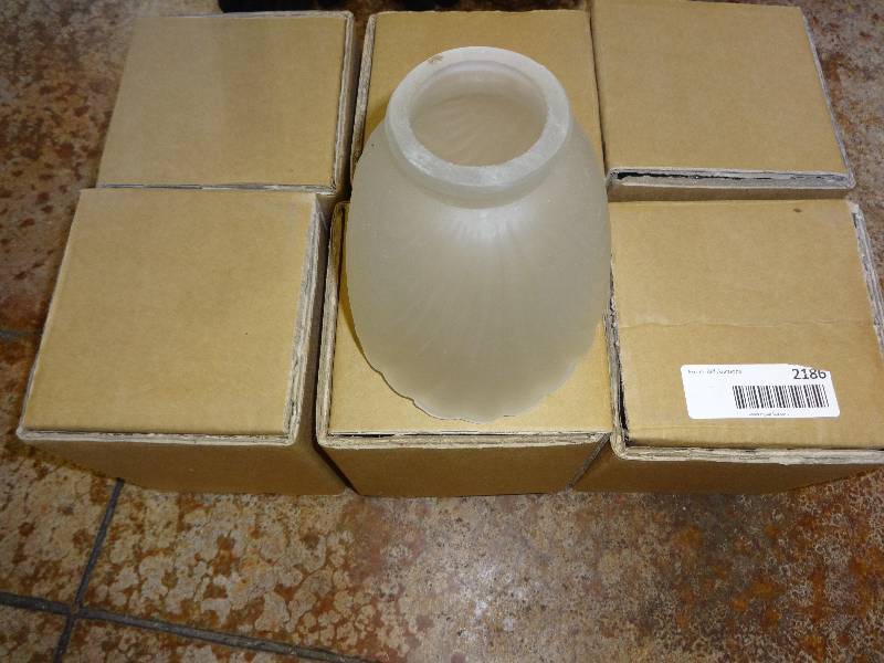 lot 2186 image: 6 Frosted Light Globes