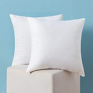 lot 4229 image: MIULEE Set of 2 Throw Pillow Inserts Hypoallergenic Premium Pillow Stuffer Square Form for Decorative Cushion Bed Couch Sofa 20x20 Inch