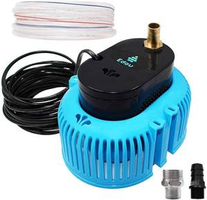 lot 4231 image: EDOU Submersible Swimming Pool Cover Pump - Ideal for Draining Water Above Ground and In-Ground Pools - 850 GPH Max Flow - Includes Drainage Hose and 2 Adapters (Black and Blue)