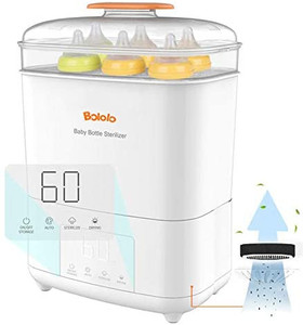 lot 4257 image: Bololo Baby Bottle Sterlizer and Dryer Sanitizer for Baby Bottles Breast Pump  600W Stronger Power Electric Bottle Steamer Box  LED Touch Screen  Auto Shut-Off