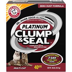 lot 4268 image: Arm & Hammer Clump & Seal Platinum Cat Litter, Multi-Cat, 40 Pound (Pack of 1)