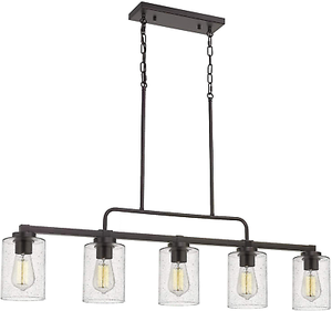 lot 4309 image: Beionxii 5-light Kitchen Island Light, 42 Farmhouse Linear Lighting