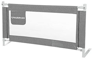 lot 4313 image: SURPCOS Bed Rails for Toddlers -New Upgraded Extra Long Bed Guardrail for Kids Great Fit, Grey - 78.7Lx30H (One Side)