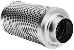 lot 4321 image: VIVOSUN 6 Inch Air Carbon Filter Smelliness Control with Australia Virgin Charcoal for Inline Duct Fan, Grow Tent, Pre-Filter Included, Reversible Flange 6x 18