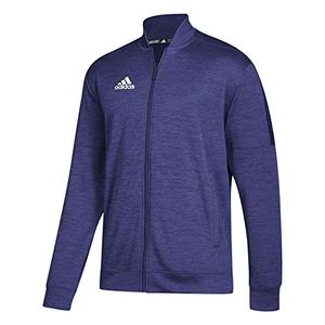 lot 4337 image: adidas Mens Athletics Team Issue Bomber, Collegiate Purple MelangeWhite, 3X-Large