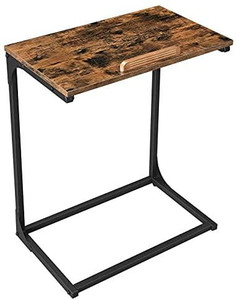 lot 4964 image: VASAGLE End Table, Laptop Table, Side Table with Tilting Top, Steel Frame, for Living Room, Industrial Style, Rustic Brown and Black ULNT057B01