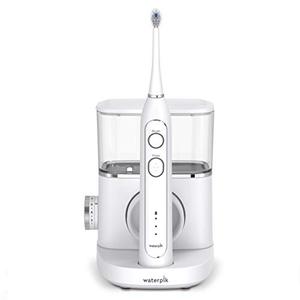 lot 4978 image: Waterpik Sonic-Fusion Professional Flossing, Electric Toothbrush & Water Flosser Combo in One, SF-02, White
