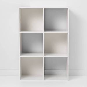 lot 8980 image: 11 6 Cube Organizer Shelf White - Room Essentials
