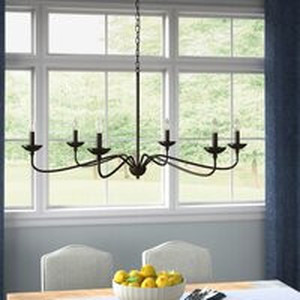 lot 8985 image: Ralls 6 - Light Candle Style Classic Chandelier