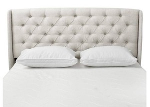 lot 8990 image: Perryman Adjustable FullQueen Tufted Fabric Headboard by Christopher Knight Home, Beige