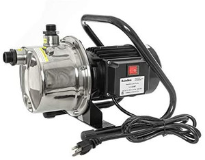 lot 8996 image: RainBro 1 12 HP Portable Stainless Steel Lawn Sprinkler Pump Shallow Well Pump for Home Garden Lawn Irrigation and Pressure Booster, Model# SLS150