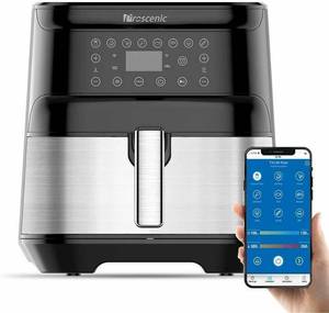 lot 9037 image: Proscenic T21 Air Fryer, XL 5.8 QT for Home, 1700W Smart Electric Airfryer Oilless Roasting Preheat Keep Warm, Multi Functions Digital Touchscreen, Alexa WiFi APP Control Online Recipes Easy Cook