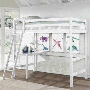lot 9051 image: Copper Grove Camber White Twin Study Loft