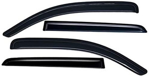 lot 9070 image: Lightronic WV94155 Tape-on Side Window Visor Deflector Rain Guard, Dark Smoke Shatterproof, 4 PCS Set for 2009-2014 Ford F-150 SuperCrew, 2010-2014 F-150 SVT Raptor SuperCrew