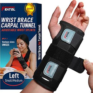 lot 9072 image: Wrist Brace for Carpal Tunnel, Adjustable Wrist Support Brace with Splints Left Hand, SmallMedium, Arm Compression Hand Support for Injuries, Wrist Pain, Sprain, Sport