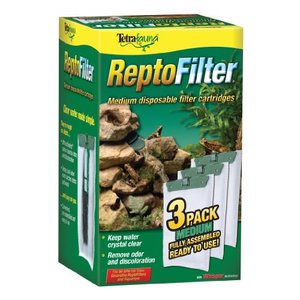 lot 9074 image: Tetra ReptoFilter Cartridges - Medium 3 Pack, Green (25845)