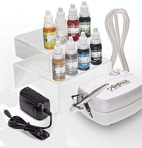 lot 9085 image: Airbrush Cake Decorating Kit Watson and Webb Airbrushing System for Baking with 8 Colors