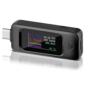 lot 9090 image: MakerHawk Type-C USB Meter Tester Power Meter USB Multimeter Voltage and Current Tester 0-5.1A 4-30V USB Power Tester Multi-function Tester Display Capacity Voltage Current Detector