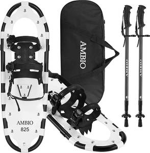 lot 4237 image: Ambio Xtreme Light Weight Snowshoes Set for Adults Men Women Youth Kids, Aluminum Alloy Terrain Snow Shoes with Trekking Poles and Carrying Tote Bag, 27 - 2 Sets