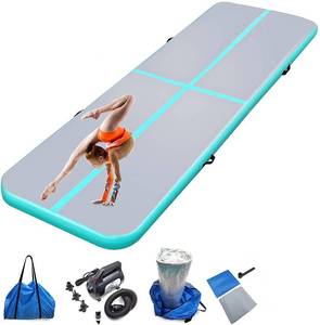 lot 4255 image: Milazul Air mat Tumbling track 10ft Gymnastics Mat Thickness 4 inches for Home UseGymYogaTrainingCheerleadingOutdoorBeachParkWaterKid with Electric Air Pump Carry Bag