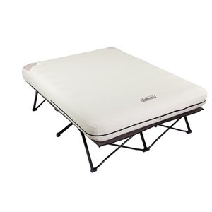 lot 22460 image: Coleman� Camping Cot & 7 Thick Queen Air Mattress Combo Side Tables, Pump Included