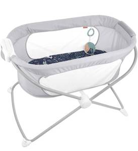 lot 22482 image: Fisher-Price Soothing View Vibe Bassinet �� Moonlight Forest, Folding Portable Baby Cradle with Calming Vibrations and Music Amazon Exclusive