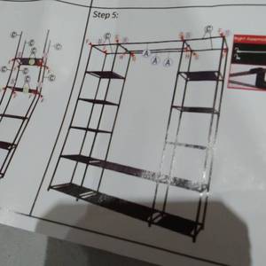 lot 22510 image: CLOTHES STORAGE RACK COLOR COFFEE