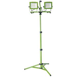lot 22515 image: PowerSmith 12,000 Lumen 5,000K Dual Head LED Work Light with All Metal 68 in. Telescoping Tripod Stand, 9 ft. Power Cord