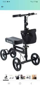 lot 22517 image: ELENKER Knee Scooter Economy Knee Walker with Dual Braking System for Injury or Surgery to The Foot, Ankle Injuries Black