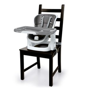 lot 22546 image: Ingenuity SmartClean ChairMate High Chair - Slate - Toddler Booster Seat