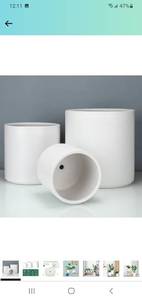 lot 22555 image: SOGUYI 3 Pcs Ceramic Planters,6810 Pots for Plants, White Plant Pots with Drainage Holes,Planter Pots for Indoor Outdoor Plant, Large Modern Round Planter for Home Decor (Matte White)