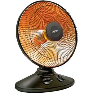 lot 22643 image: Comfort Zone 7001000-Watt Oscillating Parabolic Dish Radiant Electric Portable Space Heater , Black