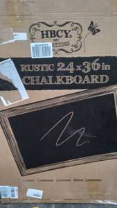 lot 22690 image: RUSTIC 24x36IN CHALKBOARD COLOR-BLACK