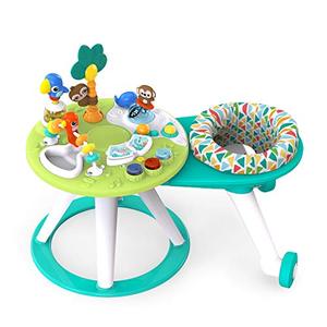 lot 22700 image: Bright Starts Around We Go 2-in-1 Walk-Around Baby Activity Center & Table, Tropic Cool, Ages 6 Months