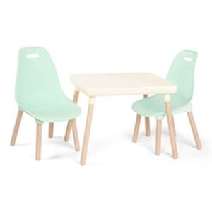 lot 22704 image: B. Kid Century Modern, Mint Table & Chair Set