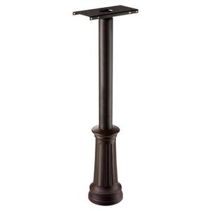 lot 22743 image: Architectural Mailboxes Basic In-Ground Post with Decorative ABS Cover, Rubbed Bronze