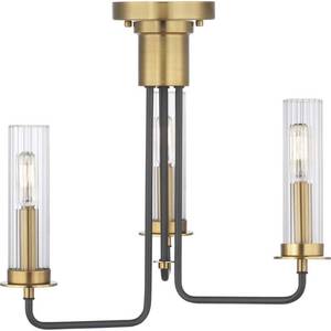 lot 22791 image: Rainey Collection Three-Light. Semi-Flush Convertible