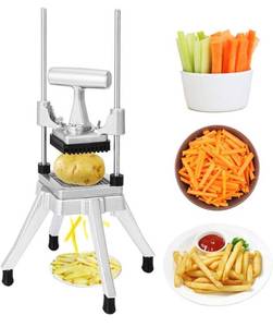 lot 22838 image: Happybuy Commercial Vegetable Fruit Chopper 14�� Blade Heavy Duty Professional Food Dicer Kattex French Fry Cutter Onion Slicer Stainless Steel for Tomato Peppers Potato