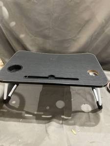 lot 22843 image: Lap Desk for Bed, QEFUO Laptop Bed Tray with Storage DrawerCup Holder, Multi