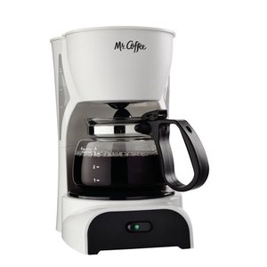 lot 4414 image: Mr. Coffee Pause N Serve 4 Cup White Coffee Maker