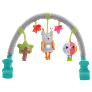 lot 4422 image: Taf Toys Motion Activated Musical Owl Arch fits strollers & infant car seats