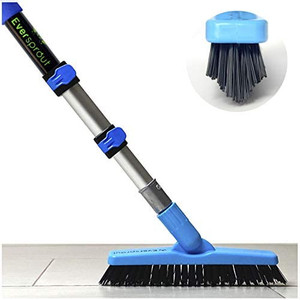 lot 4433 image: EVERSPROUT 1.5-to-3.5 Foot Grout Brush Scrubber Pro w Long Handle Pole  Stiff V-Shape Bristles Built for Corners & Tough Grime  Swivel Design Cleans Shower Tile, Kitchen, Bathroom, Outdoor Concrete