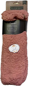 lot 4435 image: Antonio Plush Sherpa Slipper Socks with Non-Skid Sole