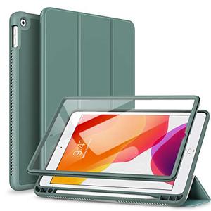 lot 4451 image: SURITCH for iPad 9th8th7th Generation, iPad 10.2 Case, Built in Screen Protector Pencil Holder Lightweight Leather Smart Cover and Magnetic Trifold Stand for iPad 202120202019-Midnight Green