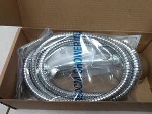 lot 4488 image: Showerhead with hose, unknown make