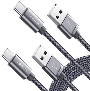 lot 4495 image: USB Type C Cable 3A Fast Charging, JSAUX 2-Pack 6.6Ft USB-C Charge Nylon Braided Cord for Samsung Galaxy S20 S10 S9 S8,USB C Charger and More-Grey