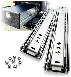 lot 4500 image: YENUO Heavy Duty Drawer Slides Full Extension 40 inch Side Mount Ball Bearing RailsTrack Guide Glides Runners 170 lbs 1pair (40 Inch, Without Lock)